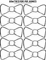 Bow Tie Template Printable Mr Halloween Bones Bowtie Print Printables Bows Bowties Templates Paper Clipart Outline Coloring Wiggles Baby Party sketch template