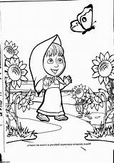 Coloring Masha Pages Getdrawings sketch template