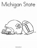 Coloring Michigan State Football Helmet Built California Usa sketch template