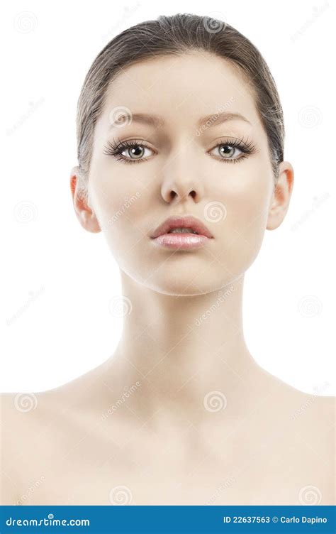 beauty style face shot    front stock  image