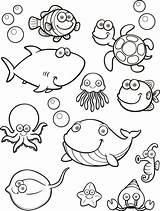 Printable Colouring Freekidscrafts Underwater sketch template