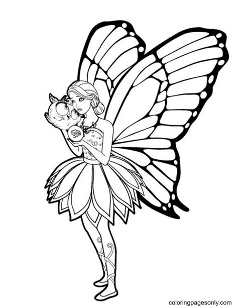 barbie fairy coloring pages home design ideas