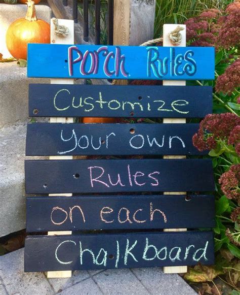 create   rules chalkboard sign customize  top slat sign