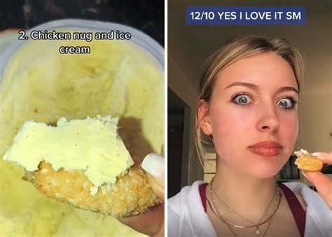 this woman is tasting and rating weird pregnancy food cravings bored