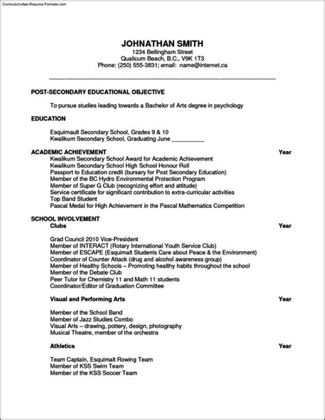 scholarship resume templates  samples examples format resume