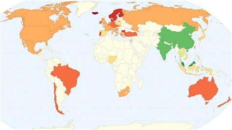 el mapa del día la edad promedio del debut sexual en cada país islandia malasia argentina