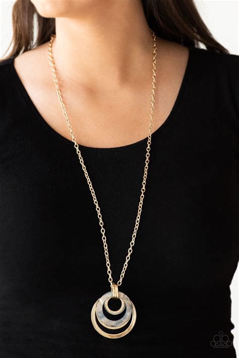paparazzi accessories coast coasting gold gold long necklace