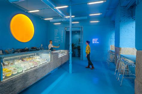 bold color palette sets  personality   ice cream shop