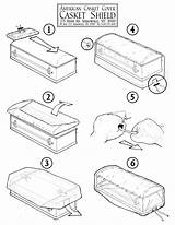Casket Drawing Shield Getdrawings Instructions sketch template