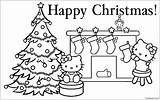 Kitty Hello Christmas Pages Coloring Color Coloringpagesonly Online Printable sketch template