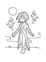 Mage Coloring Designlooter Fire sketch template