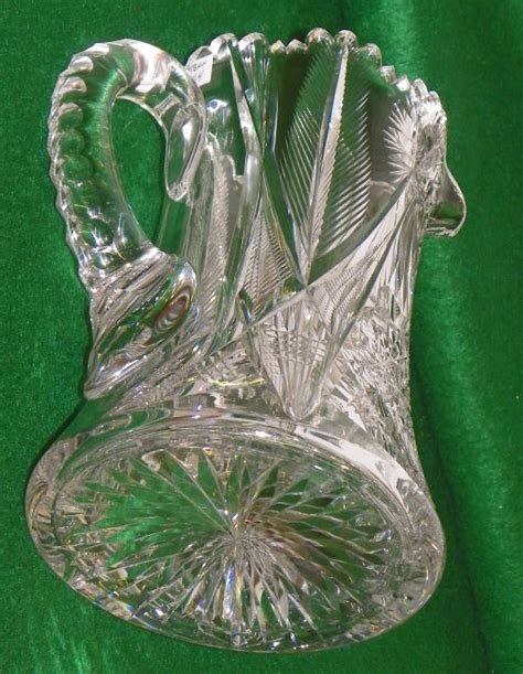 Bargain John S Antiques Antique Cut Glass Pitcher Signed Libbey