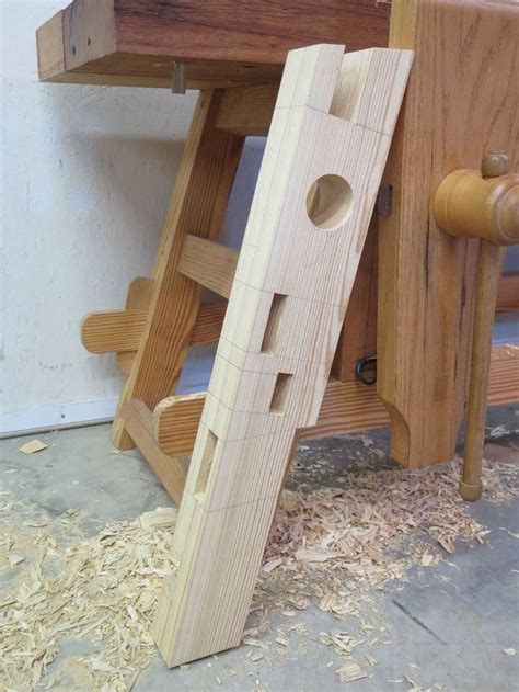 angled leg vise moravian workbench woodworking shop