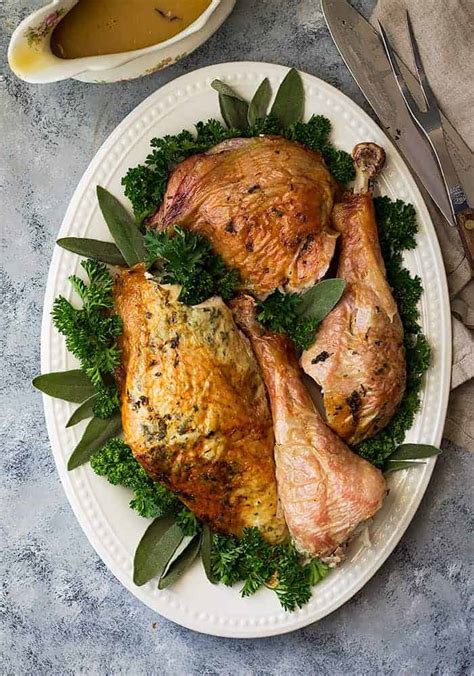 butterflied roasted herb turkey countryside cravings