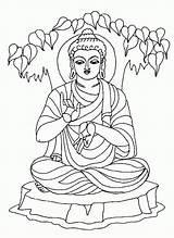 Buddhism Ausmalbild Statue Méditation Asiatique Buddah Getdrawings sketch template