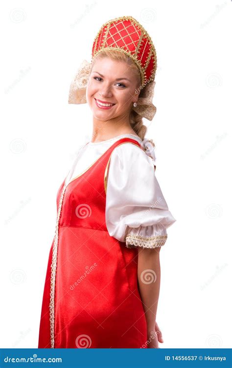 Woman In Russian Traditional Costume Royalty Free Stock Free Download