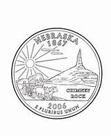 Nebraska Quarter Coloring State Pages Usa Printables Quarters Printable States Discover Go Sheets sketch template