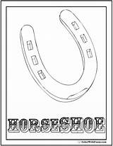 Horseshoe Horse sketch template