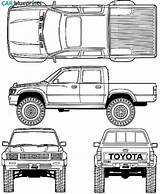 Hilux Blueprint Tacoma Camionetas Drawings Camioneta Camiones Planos Sketchup Wrangler Todoterreno Landcruiser Camión Bosquejo Voitures Carton Carblueprints sketch template