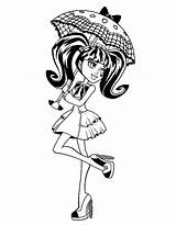 Coloring Monster High Pages Draculaura Printable Umbrella Monsterhigh Cute Girls Dolls Clawdeen Wolf Color Print Kids Online Exclusive Nicho Bonita sketch template