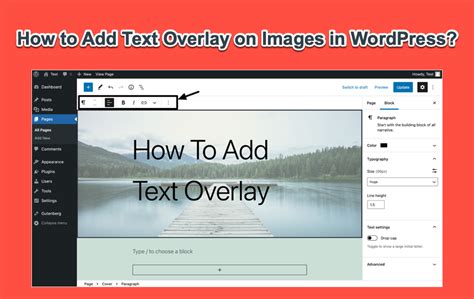 add text overlay  images  wordpress webnots