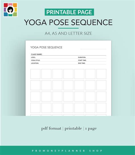 yoga pose sequence yoga instructor planner yoga pose sequences etsy uk