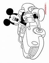 Mickey Mouse Coloring Car Pages Disney Printable His Book Friends Leaning Against Funstuff Disneyclips sketch template