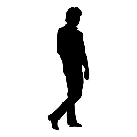 silhouette man walking  stock photo public domain pictures
