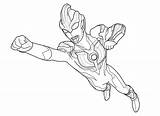 Ultraman Orb Getdrawings Tiga Mebius Coloriage Taro Volando sketch template