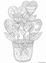 Coloring Pages Valentines Adult Flowers Printable Adults Hearts Valentine Mom Themed Heart Print 30seconds Kids Printables Tip sketch template