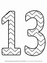 Thirteen Numbers Planerium Decorated sketch template