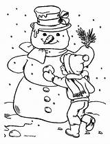 Coloring Snowman Finishing sketch template