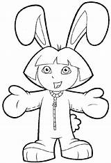 Dora Coloring Explorer Pages Easter Bunny Printable Animated Coloringpagesabc Sheets Gif Posted Coloringpages1001 Cartoon Categories sketch template