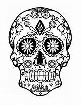 Coloring Skull Sugar Comments sketch template