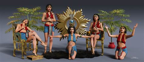 poses of egypt for genesis 8 female daz 3d