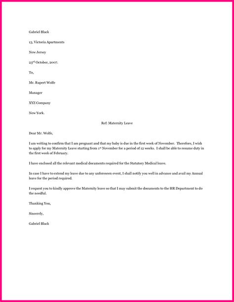 write  maternity leave letter  employer uk amelie text