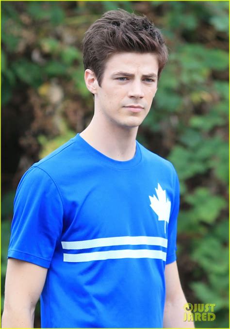 full sized photo of grant gustin shirtless flash set after als chall 13
