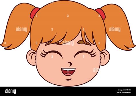 beautiful girl face cartoon stock vector image and art alamy