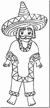 Colorear Mexicanos Mexicain Charro Mexicano Coloriages Patrias Mexican sketch template