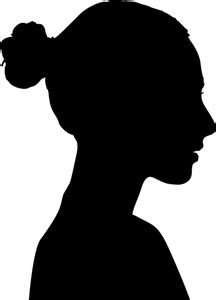 female face profile silhouette  getdrawings