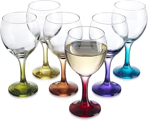 Carnival Color Stemmed Wine Glass 10 Oz Party Color Set