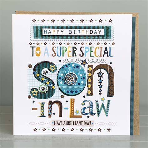 son  law birthday special card son  law greeting card etsy uk