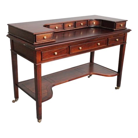 solid mahogany wood writing desk antique reproduction design