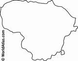 Lithuania Outline Baltic Coastline Represents States sketch template