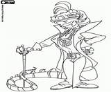 Dimitri Iguana Cooper Sly Coloring Pages Printable Carmelita Fox Oncoloring sketch template