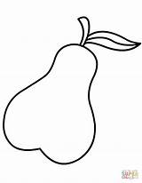 Pera Dibujo Colorir Pear Frutas Birne Peras Ausdrucken sketch template