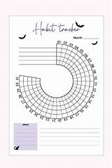 Habit Tracker Circular sketch template