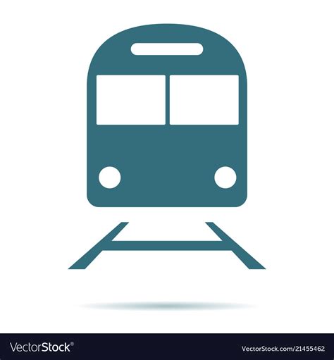 train icon flat metro symbol isolated  white ba vector image
