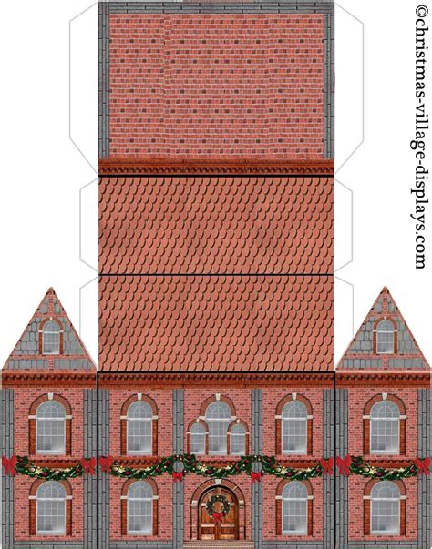 cardboard model house template village de noel modele maison maison