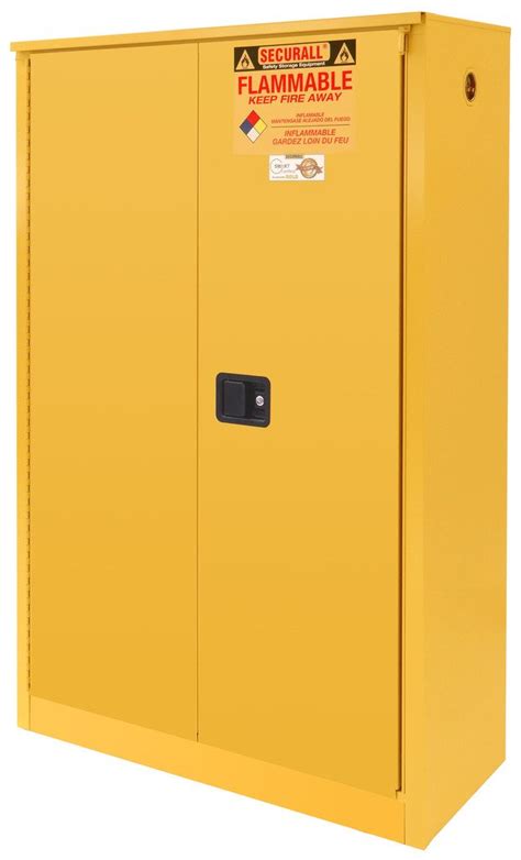 securall  flammable storage cabinet osha comp yellow      smart certified  gal